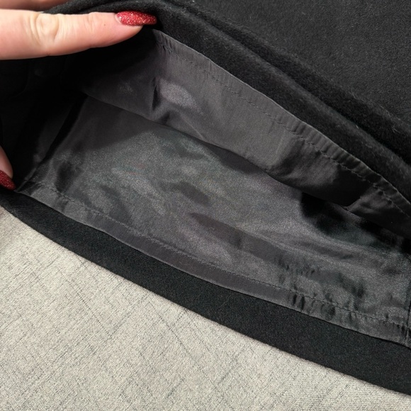 Gap Asymmetrical Zip Front Black Wool Mini Skirt 14 Nwt - Picture 8 of 12